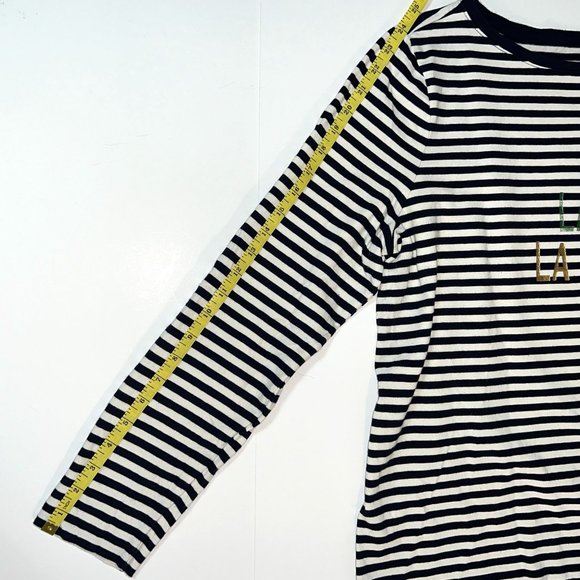 Talbots - Women's Size XL - Black & White Striped - Long Sleeve Round Neckline - Picture 10 of 10